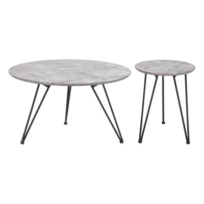 Ensemble de tables basses gris et noir