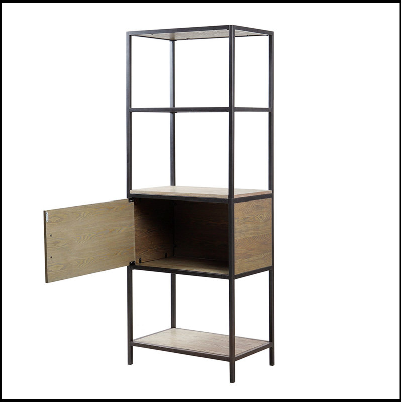 3-Shelf Bookcase with Storage Cabinet, Sturdy Metal Frame and Spacious Shelves for Organized Display and Concealed Storage.