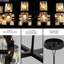 Luxueux cristal de fer noir de 48 pouces, éclairage pour les espaces de vie et de salle à manger, éclairage à DEL, câblé, blanc chaud 2700k, même, installation facile avec cristaux transparents, plafond -