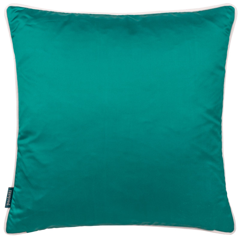 Carnaby Geometric Square Throw Cushion, Green/Beige