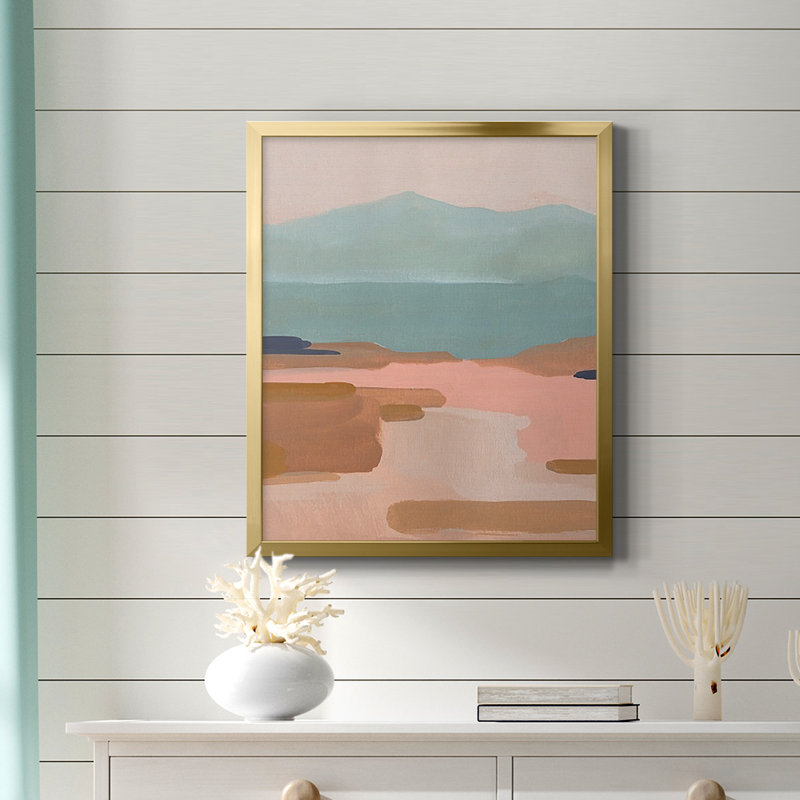 Desert Sunrise I, toile encadrée de qualité supérieure - prête à être accrochée, H 24 po x l 20 po, Or