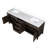Brown Oak Double Bath Vanity 84 In. W X 22 In. D, With Cultured Marble Top-117980346