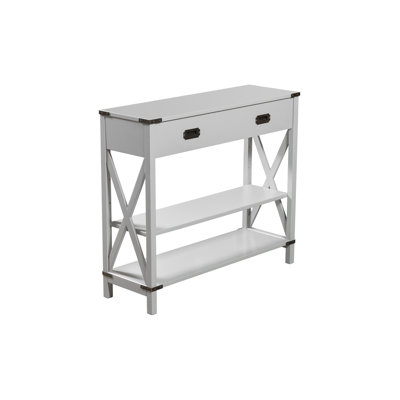 Campaign Console 35.74 Table with Drawer and Shelves - Contemporary and retro styles in your home