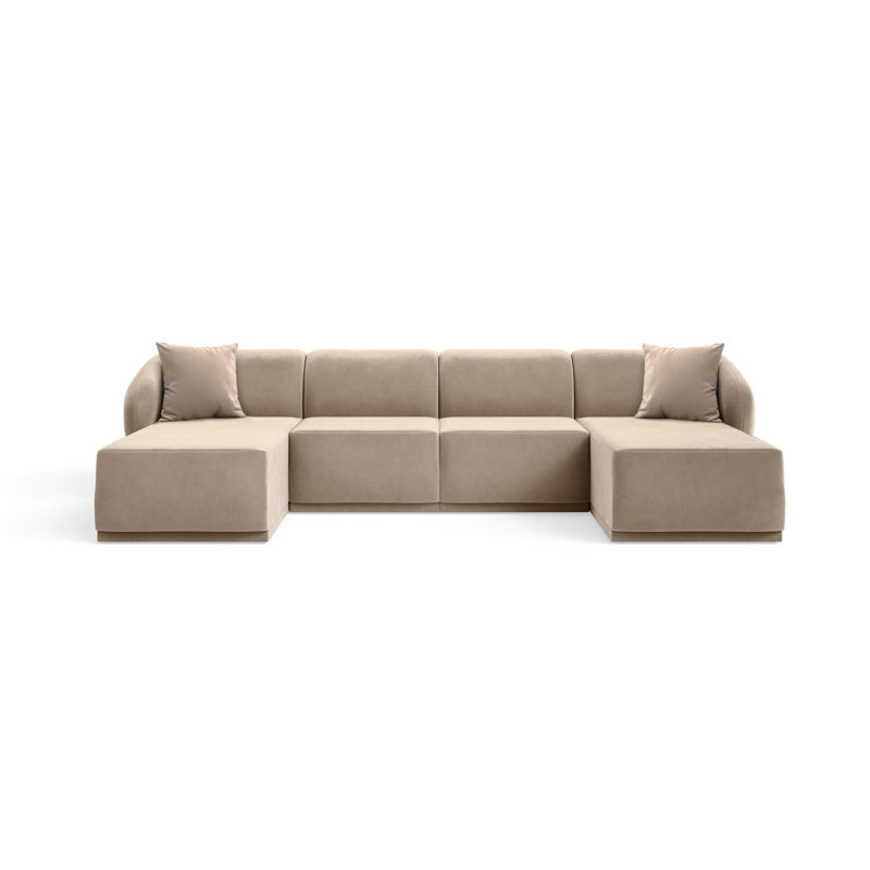 4 Seater Velvet Sofa & Chaise