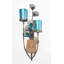 Applique murale en fer plume de paon