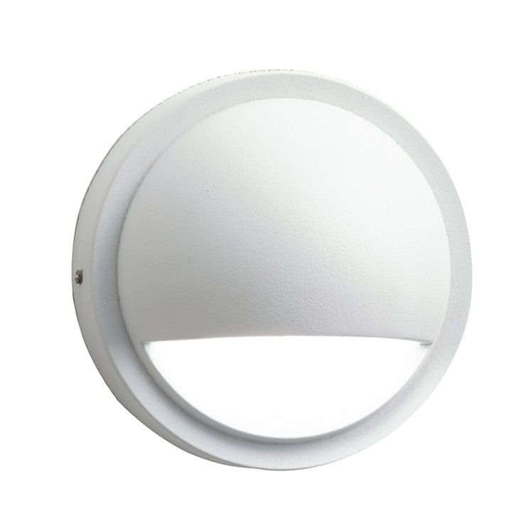 Éclairage de terrasse câblé Timucin, Blanc texturé, 3000 K