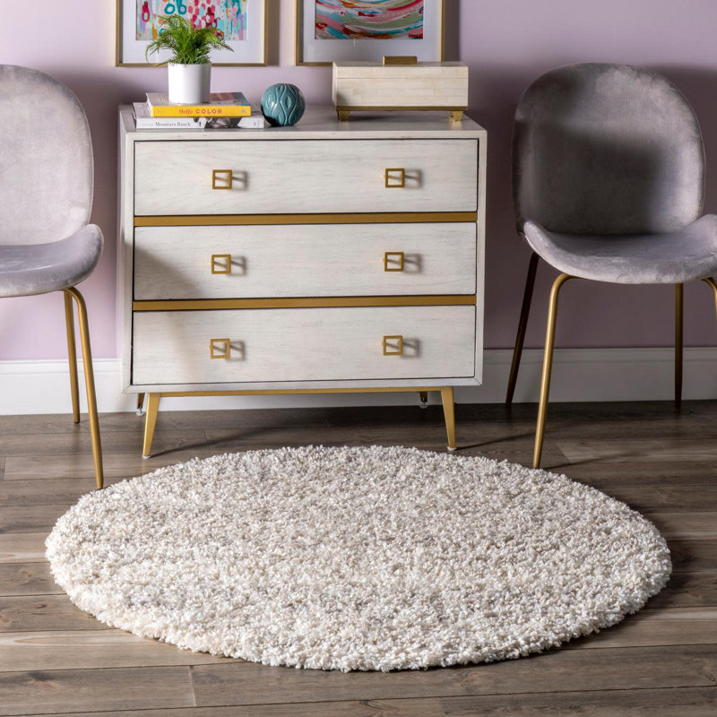 Solid Colour Area Rug, Round 183cm