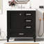 Meuble-lavabo simple avec plateau en céramique Shalimar, armoire de rangement moderne avec porte à fermeture douce et structure en bois massif, style autoportant-728183009-734106711