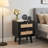 22" Nightstand, End Side Tables with Storage Drawer and Open Wood Shelf for Bedroom