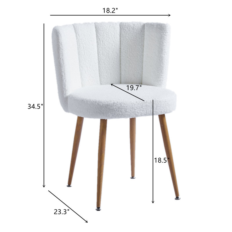 Kurin Upholstered Dining Side Chair (Set of 2), White