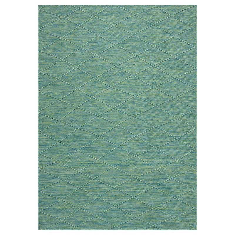 Tapis extérieur moderne à motif géométrique, tapis lavable antidérapant, Rectangle 5 pi x 7 pi