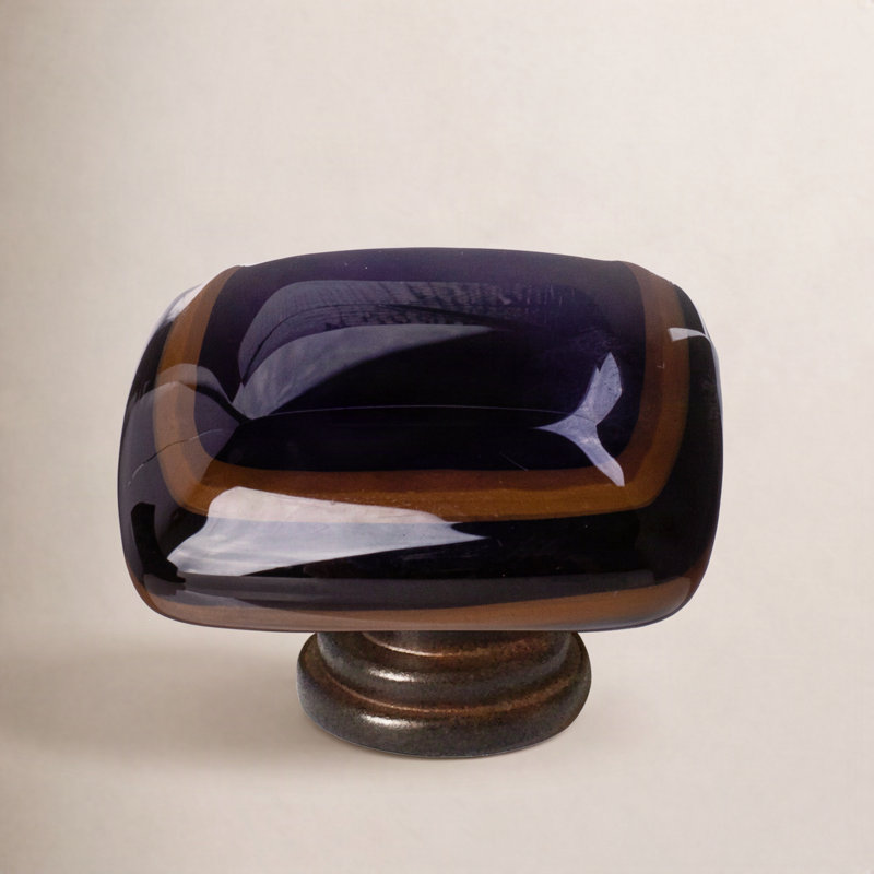 Stratum Square Knob, Woodland/Black , Oil Rubbed Bronze