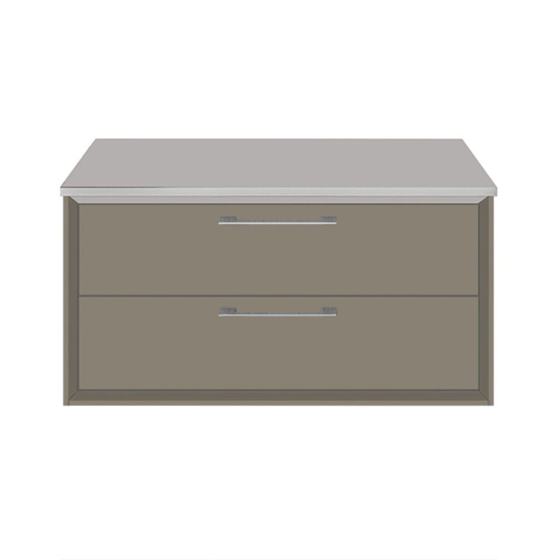 Gemelli 24" W x 12" H Wall Mounted Bathroom Cabinet, Matte Taupe