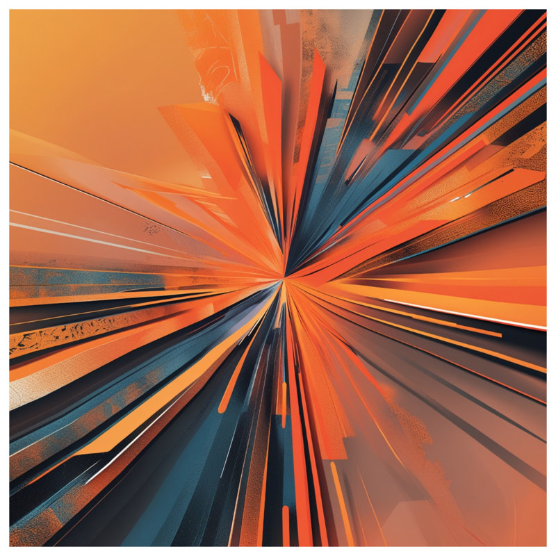 Housses de couette Dynamic Orange Burst, King