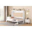 Lit escamotable double pleine grandeur, blanc