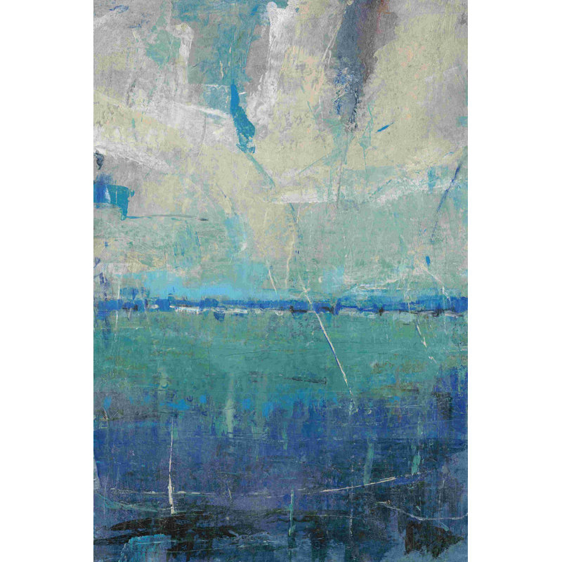 Mouvement bleu II, H 18 po x l 12 po