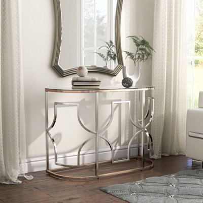 Fullerton 42'' Glass Top Console Table