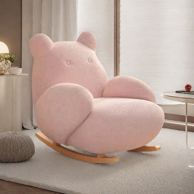 Chaise berçante décontractée, Rose