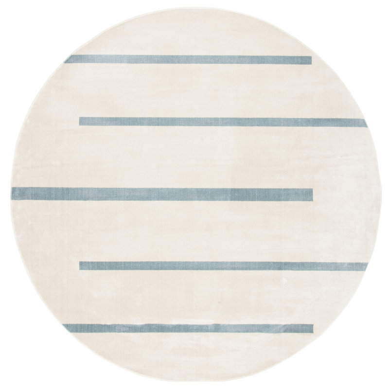 Esmeyer 300 Performance Striped Rug, Round 6'7"