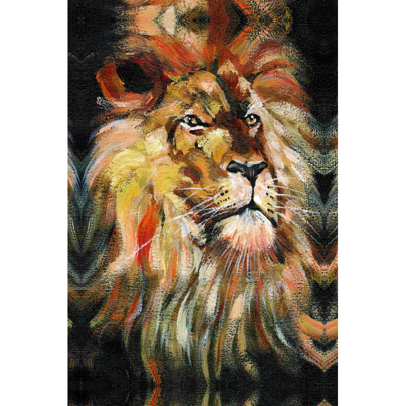 «The Large Lion», reproduction sur toile tendue, L 12 po x H 18 po
