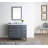 Herrell 42'' Single Bathroom Vanity with Carrara Marble Top-33655744