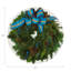 Christmas Wreath Vegan Leather Round Pebble Placemat-536980163