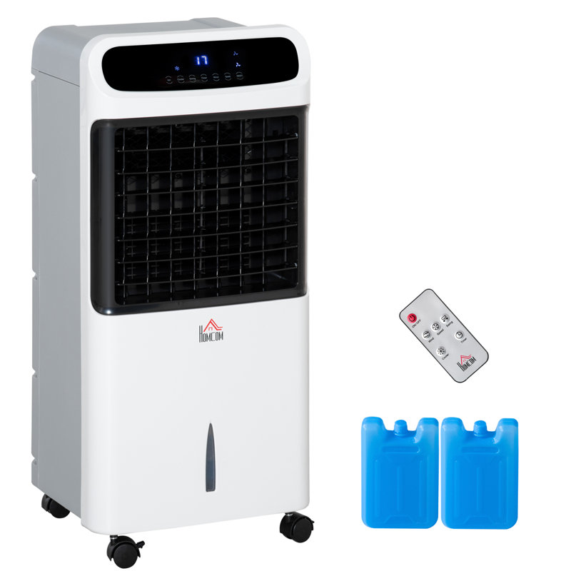 Refroidisseur d'air par évaporation, ventilateur de glace portatif, ventilateur de tour 3 en 1 avec minuterie