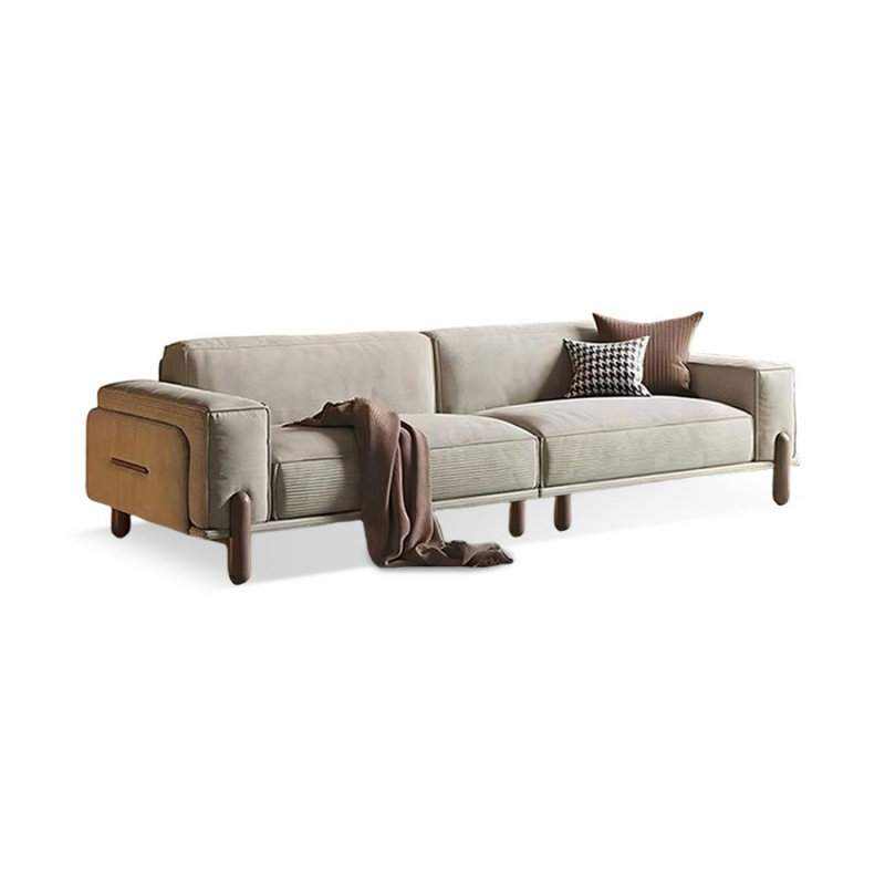 Coussin modulaire Apricot Corduro, 30.71" H x 110.24" W x 37.4" D, 4, Abricot