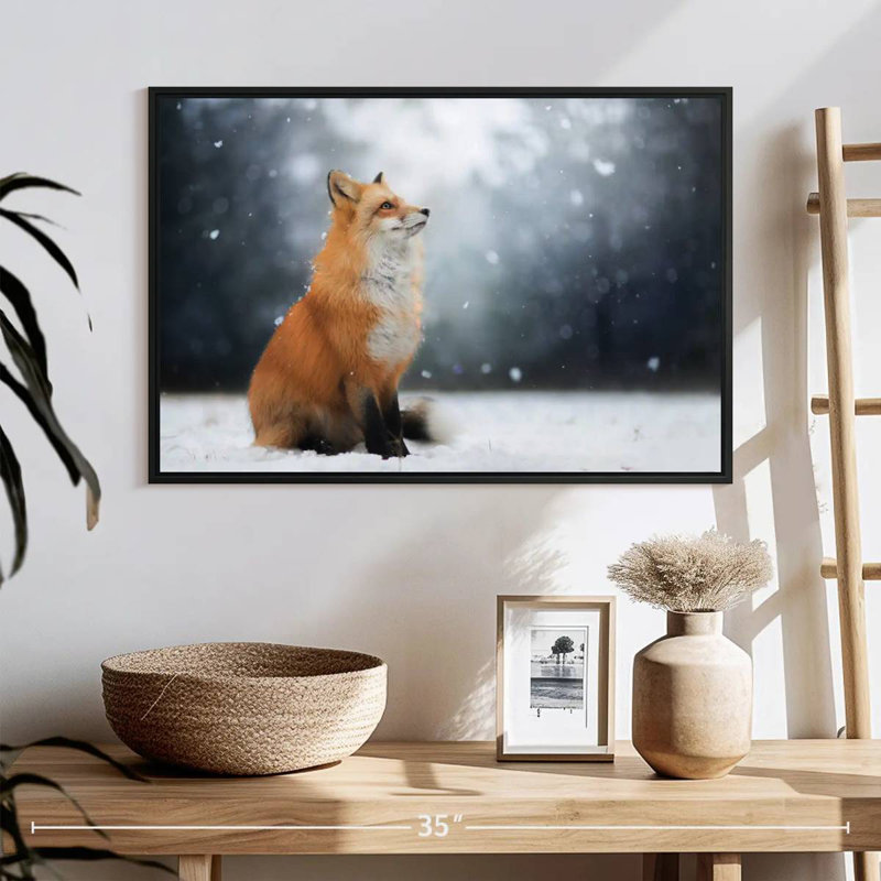 Dreamy Winter Fox, 21" H x 31" W