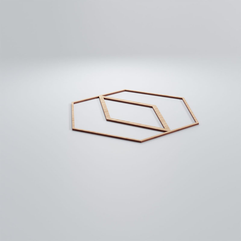 Panneaux muraux décoratifs en bois Hillrose, Aulne, H 11 3/8 po x l 11 3/8 po x P 1/4 po