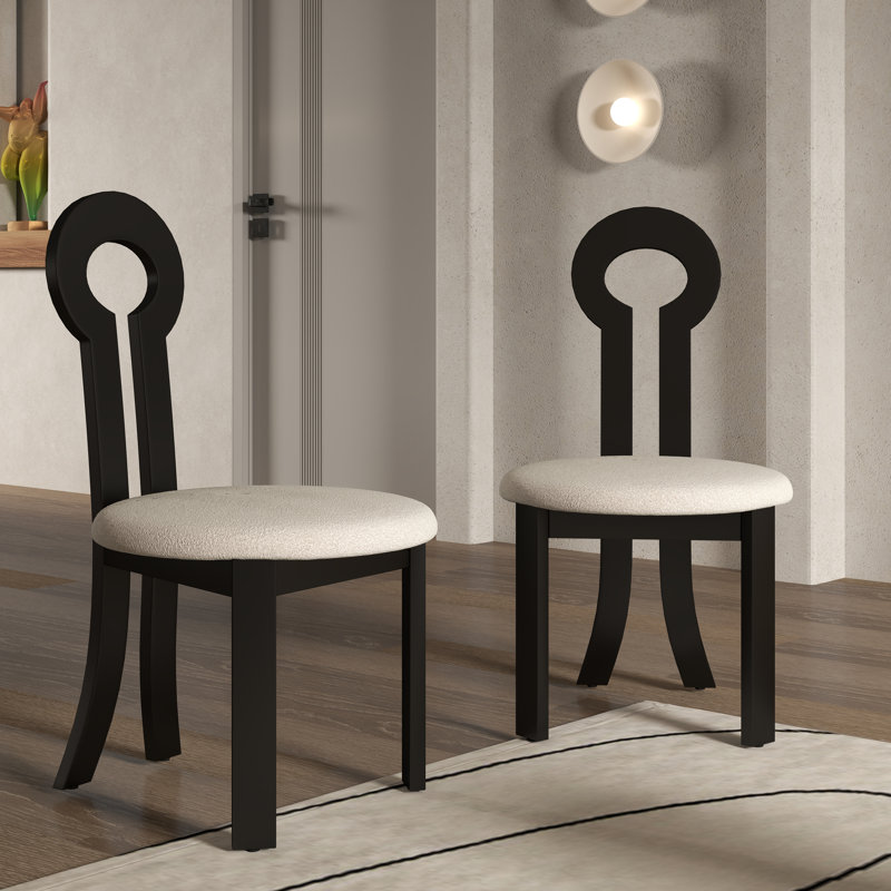 Chaise d'appoint moderne (ensemble de 2), Noir