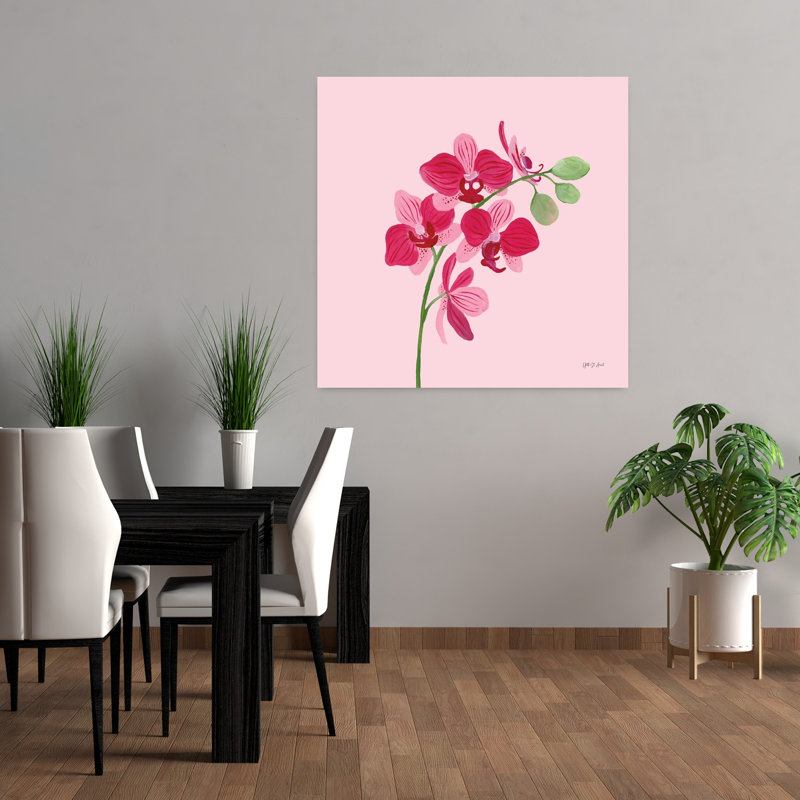 Art tropical dans la jungle avec des fleurs florales, H 36 po x l 36 po