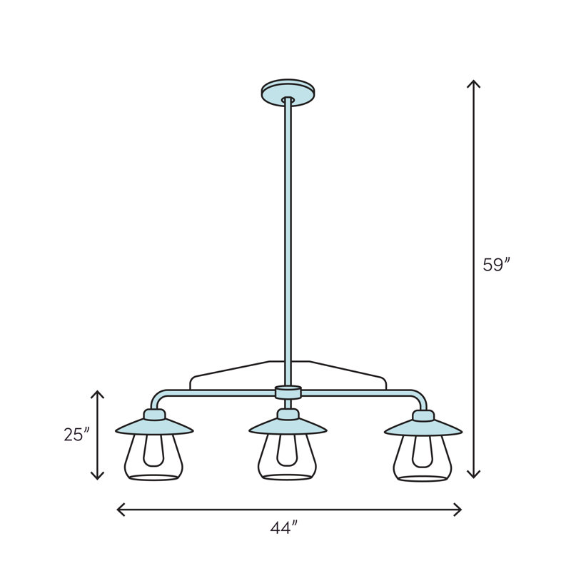 Rustic Bronze 2-Light Faux Leather Island Pendant
