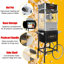 Rétro 20 oz. Machine à maïs soufflé professionnelle avec chariot de concession, d'une hauteur de 63,78 pouces, pour 70 tasses de maïs soufflé, y compris une tasse à mesurer, une cuillère et des tasses de service-120552465
