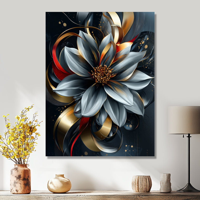 Ben - Floral Canvas Wall Art, 40" H x 30" W, Toile tendue, Ne s’applique pas