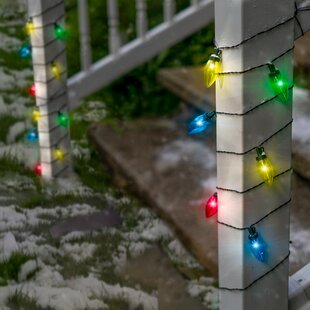 30-Light Battery-Operated Silver and Iridescent Tinsel Garland