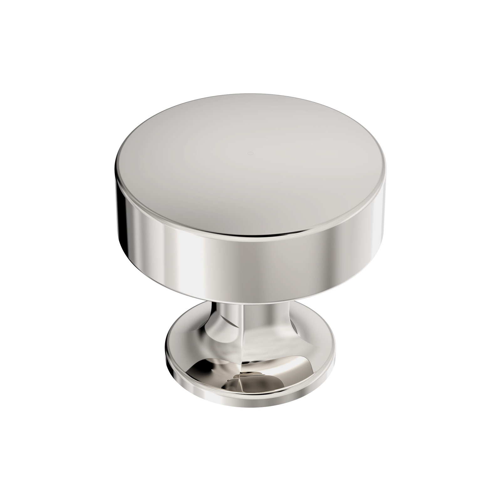 Everett Cabinet Knob, Polished Nickel, 1.3125"
