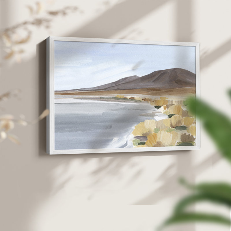 Étude de désert oasis I - impression encadrée - réaménageable, H 8 po x l 10 po, Blanc