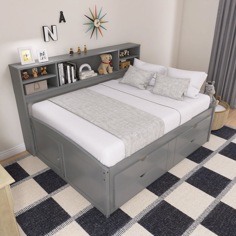 Janyra Kids Full Size Daybed, Gray