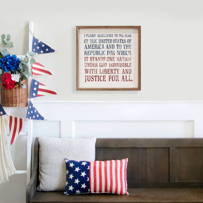 Pledge Allegiance Blue And Red White