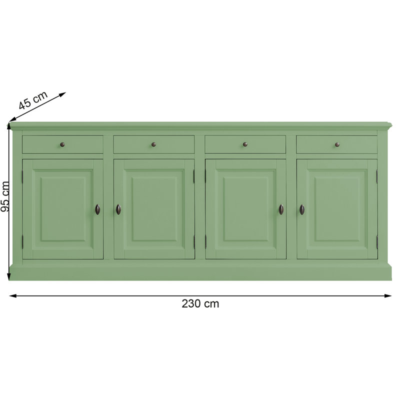 Chapne 230cm Sideboard, Pale Green
