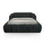 Lit de style oriental moderne capitonné en chenille capitonné / noir de style contemporain 1pc-315507585