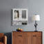 Armoire de rangement murale en bois avec miroir-1627200055