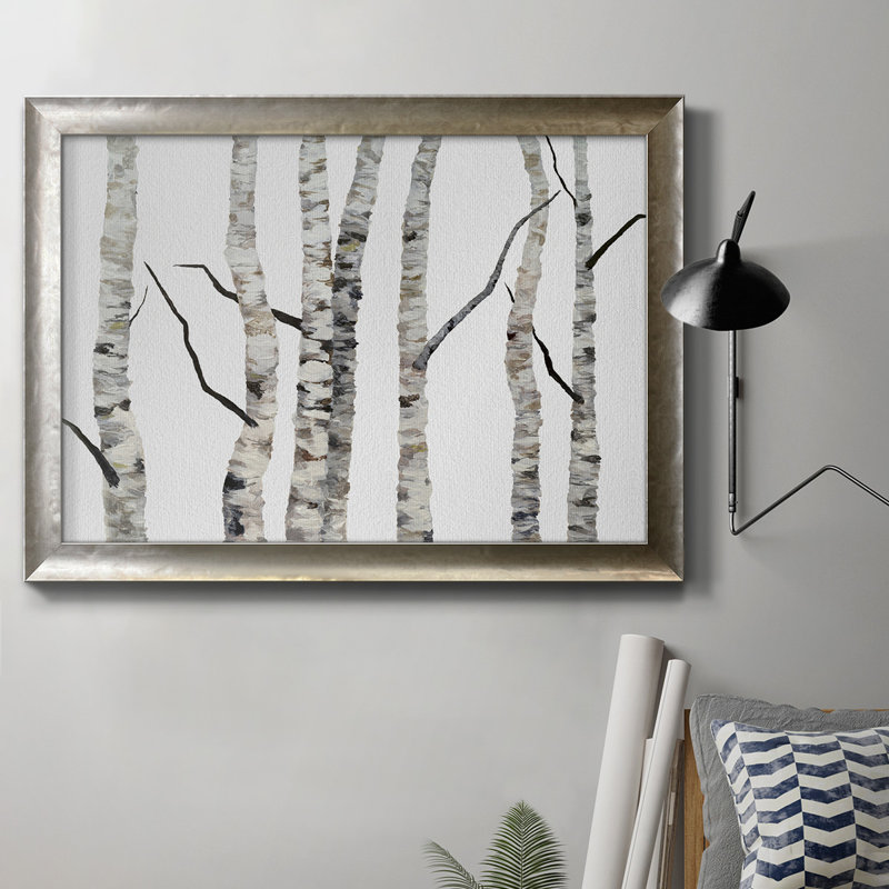 Birch Trees II - reproduction d'art sur toile, H 16 po x l 20 po x P 2,5 po