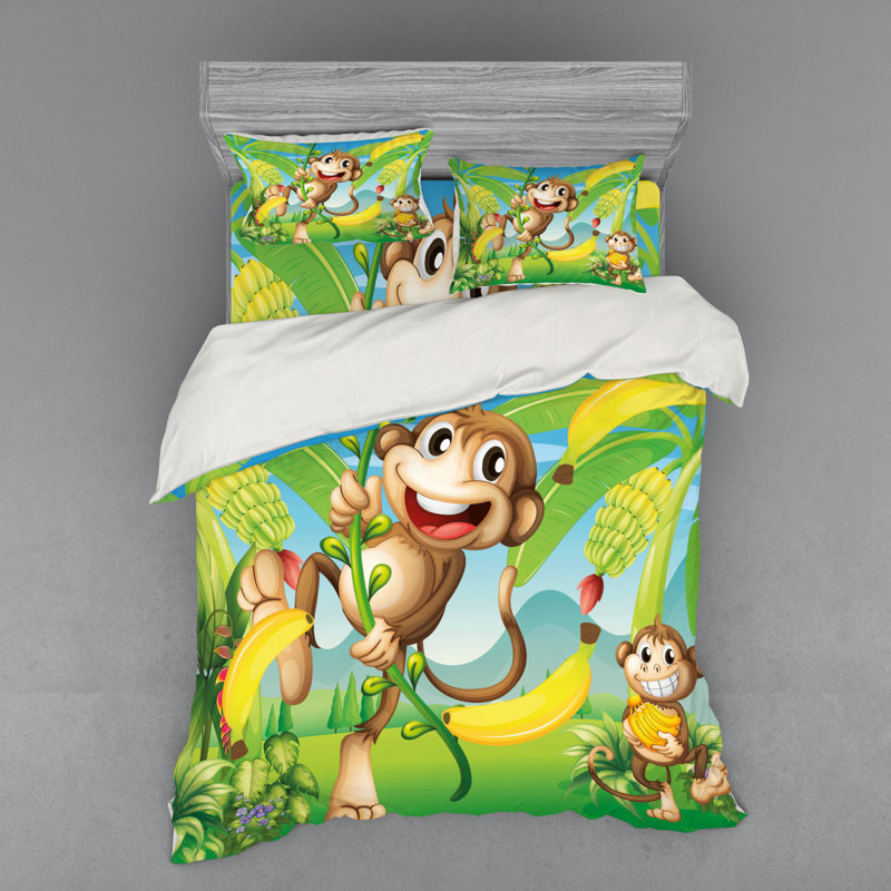 Ensemble de housse de couette en microfibre verte, Housse de couette grand + 3 pièces supplémentair