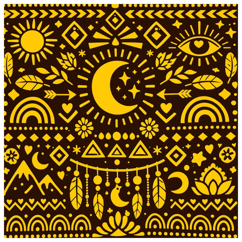 Sun Moon Stars Pattern Comforter, King
