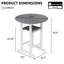 Ensemble de bar en PEHD 5 pièces, chaises Adirondack pour patio avec table ronde de 31,5 po-122720758