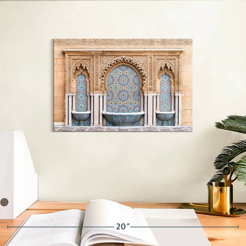 Ravi, fontaines à la mosquée Rabbat, H 8 po x l 12 po