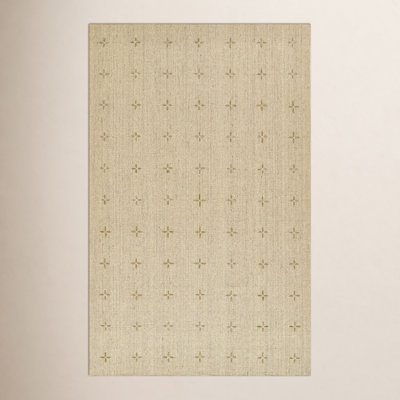 Patton Natural Hand-Loomed Geometric Wool Rug