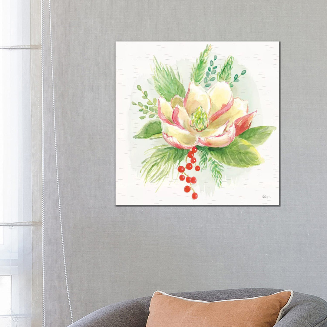 Winter Blooms V von Sue Schlabach - Galerie-verpackte Leinwand Giclée auf Leinwand